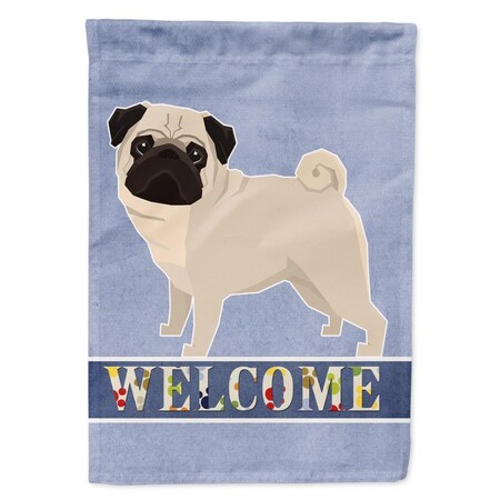 Patioplus Pug Welcome Flag Canvas House Size PA3404755